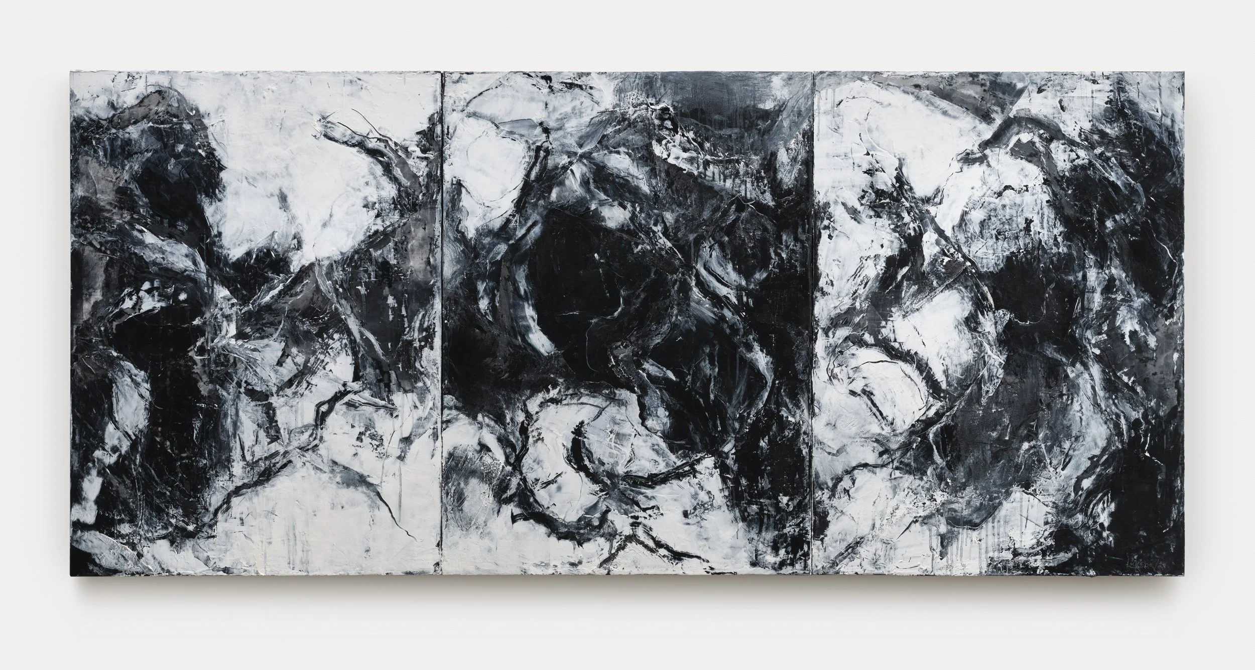 "Coup de Theatre"  2024                                                        Oil, Wax, & Mediums/ Canvas Panels  66" X 30"  Photo by Rachel Topham Photography