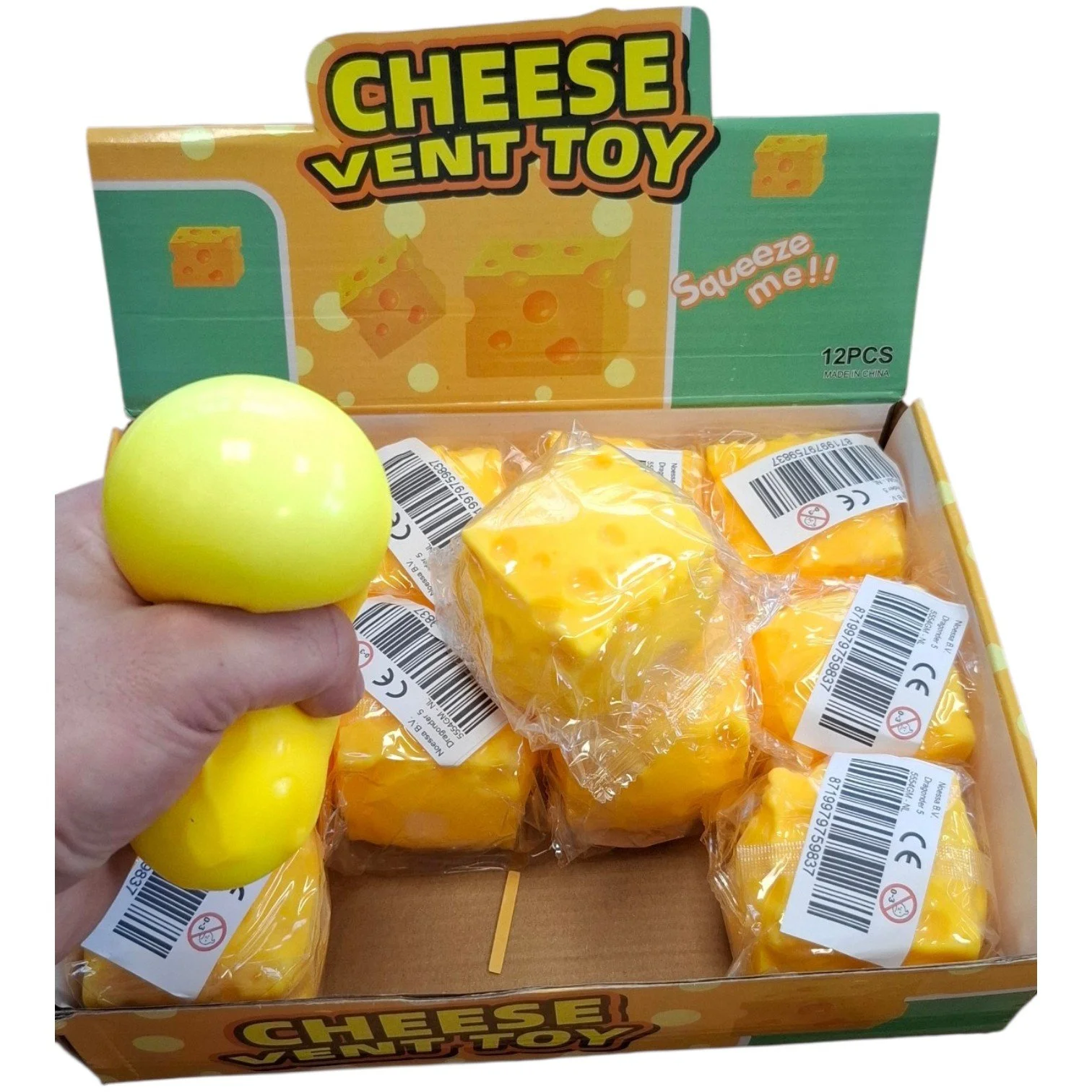 Cheese Squishy  Cube 6x6 cm