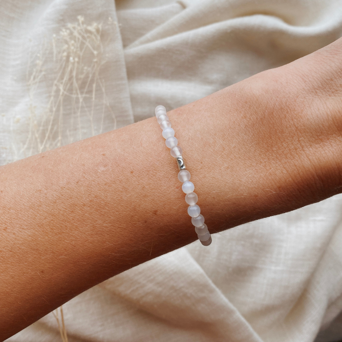 Wit agaat armband - Beschermend - Zwangerschap