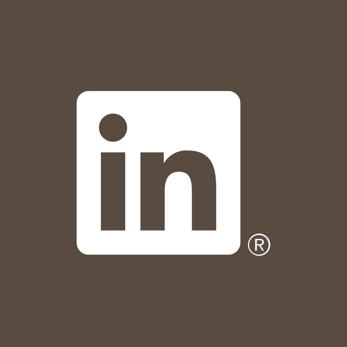 LinkedIn logo in gray and white colors.