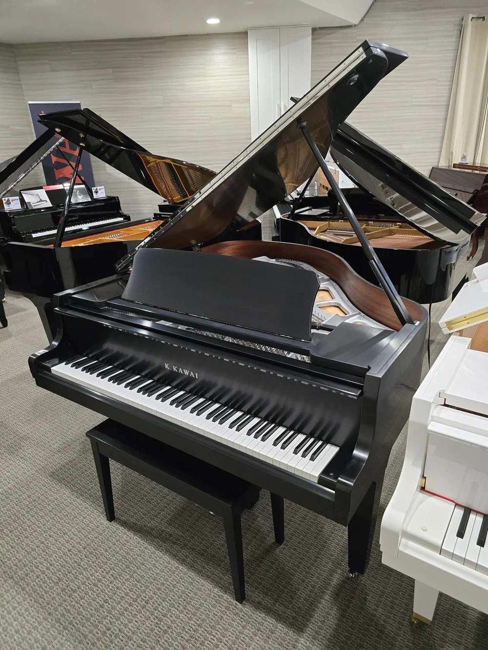 KAWAI GL-10 Only 2 Produced  (custom order) -  Ebony Satin with Silver Hardware