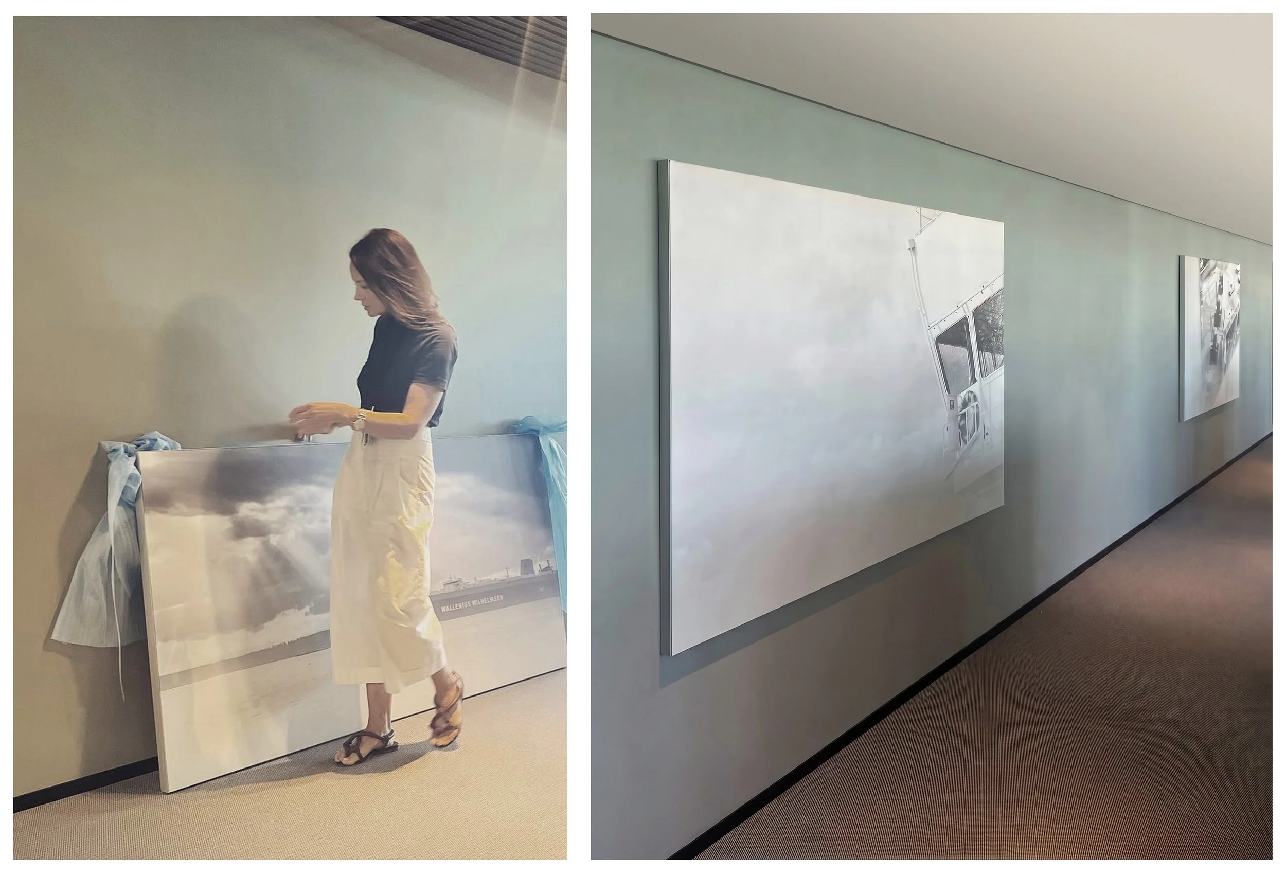Photographs transferred onto large-scale micro-perforated acoustic canvas. 
Client: Wallenius Wilhelmsen ASA