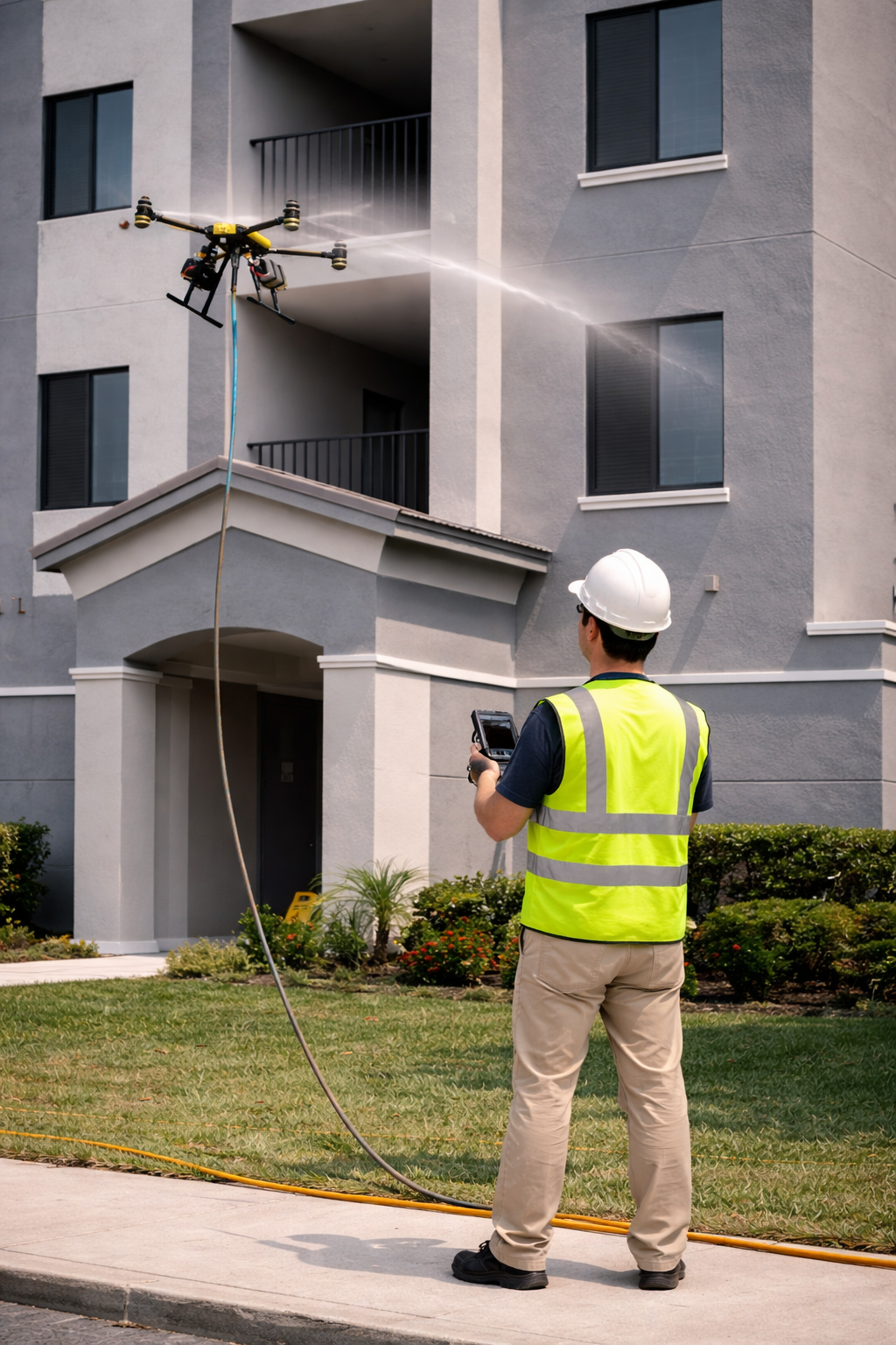 Certified Drone Building Cleaning