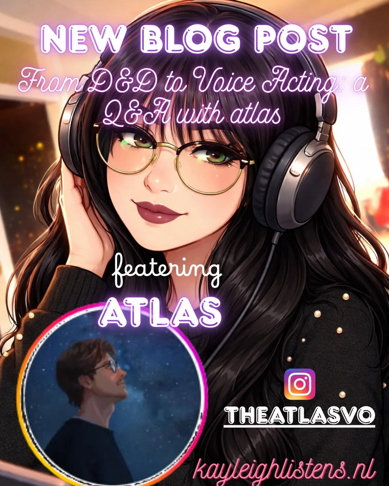 It&rsquo;s va Sunday and I&rsquo;m excited to announce my first va Sunday is a Q&amp;A with @theatlasvo ✨💻
https://www.kayleighlistens.nl/blog-1/from-dampd-to-voice-acting-a-qampa-with-atlas