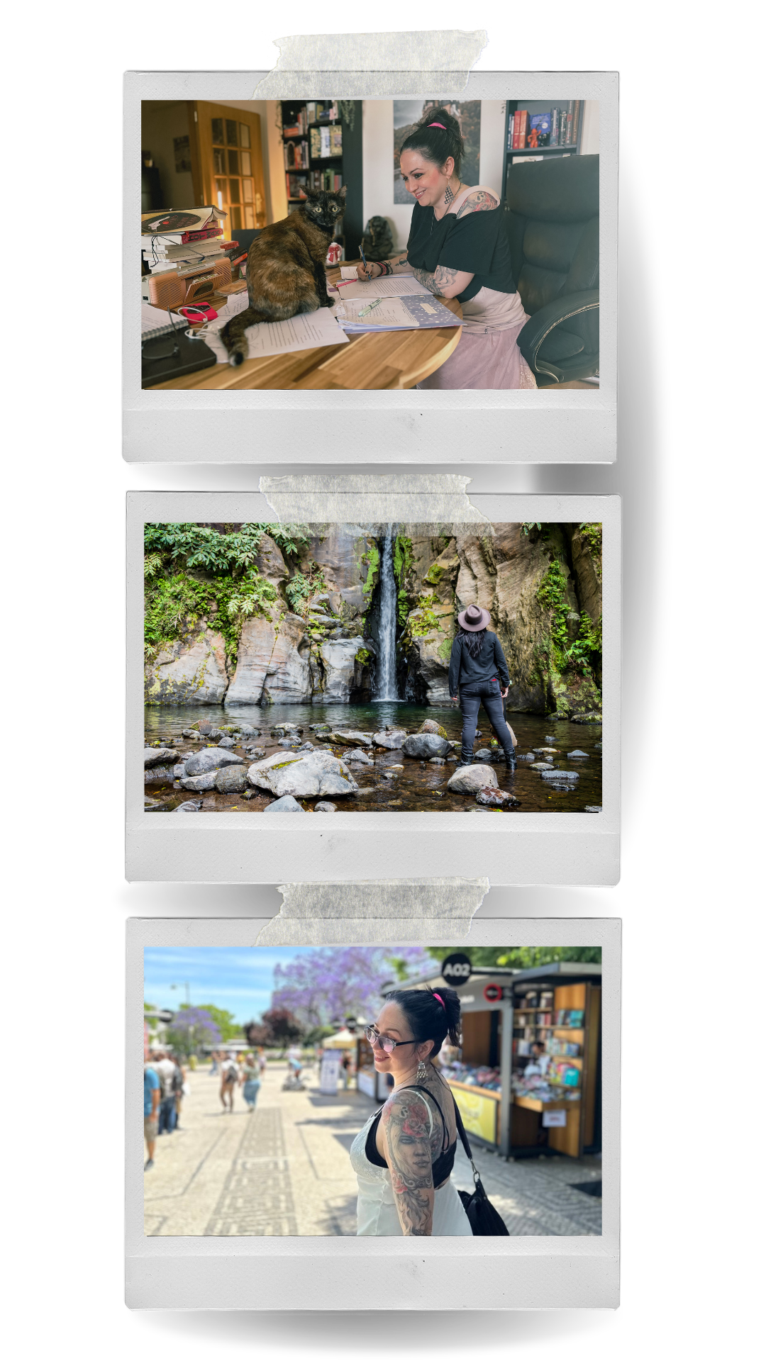 Collage of photographs of Elisa Grace from Grace Editorial