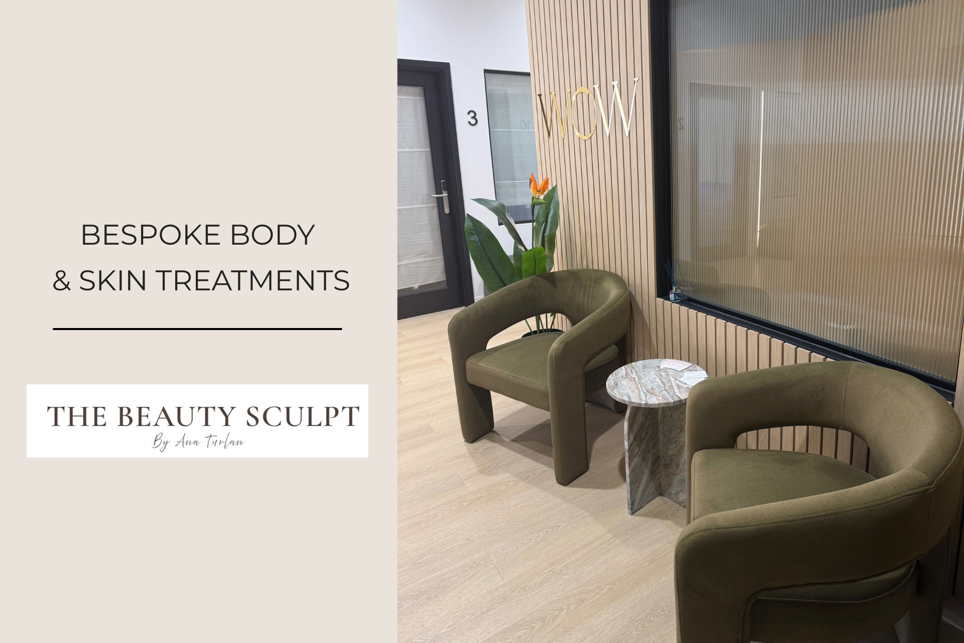 The Beauty Sculpt treatment studio in Marylebone, London, offering Brazilian lymphatic drainage, body sculpting, wood therapy and advanced skincare treatments.