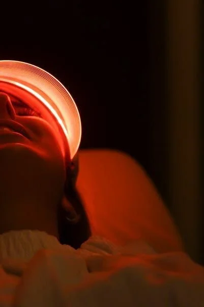 ed LED light therapy facial treatment using a light therapy mask to support skin rejuvenation and improve the appearance of the skin at The Beauty Sculpt in Marylebone, London.