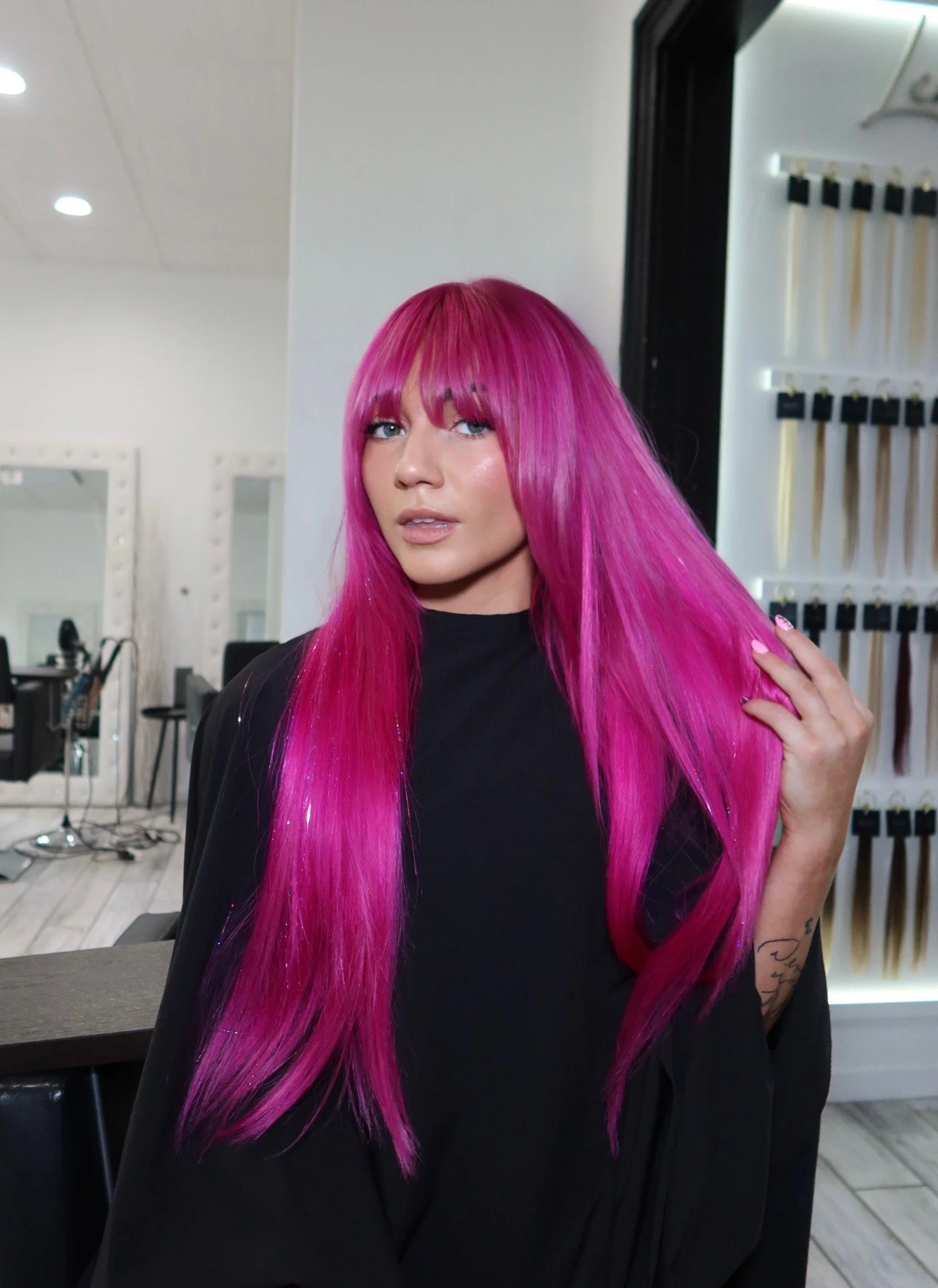 Pink on Pink Hair Tinsel: The Sparkly Trend That's Taking Color to the Next Level