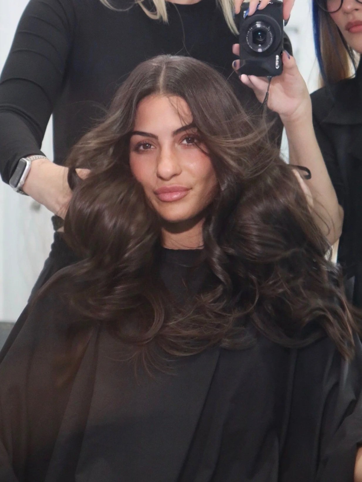WWE NXT superstar kendal Grey wears one row of hand tied wefts for volume and length done by Amanda at salon Amoura Orlando.