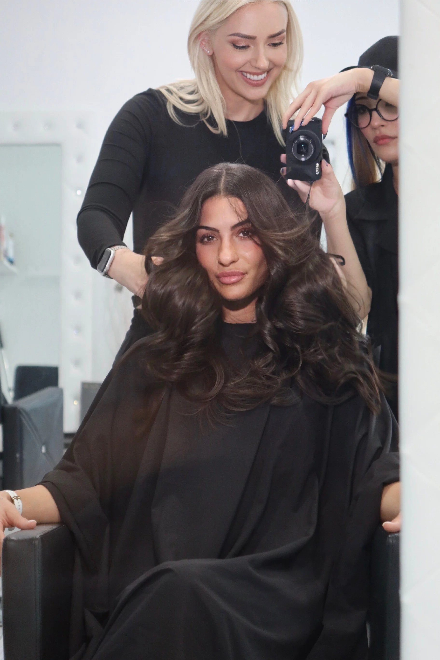 WWE NXT superstar kendal Grey wears one row of hand tied wefts for volume and length done by Amanda at salon Amoura Orlando.