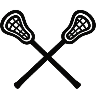 Two crossed tennis rackets with tennis balls.
