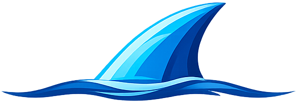 Splashing whale with water arching over it