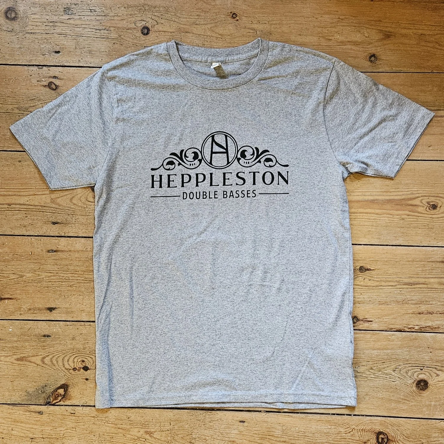 Heppleston Double Basses Logo T-Shirt (Melange Grey)