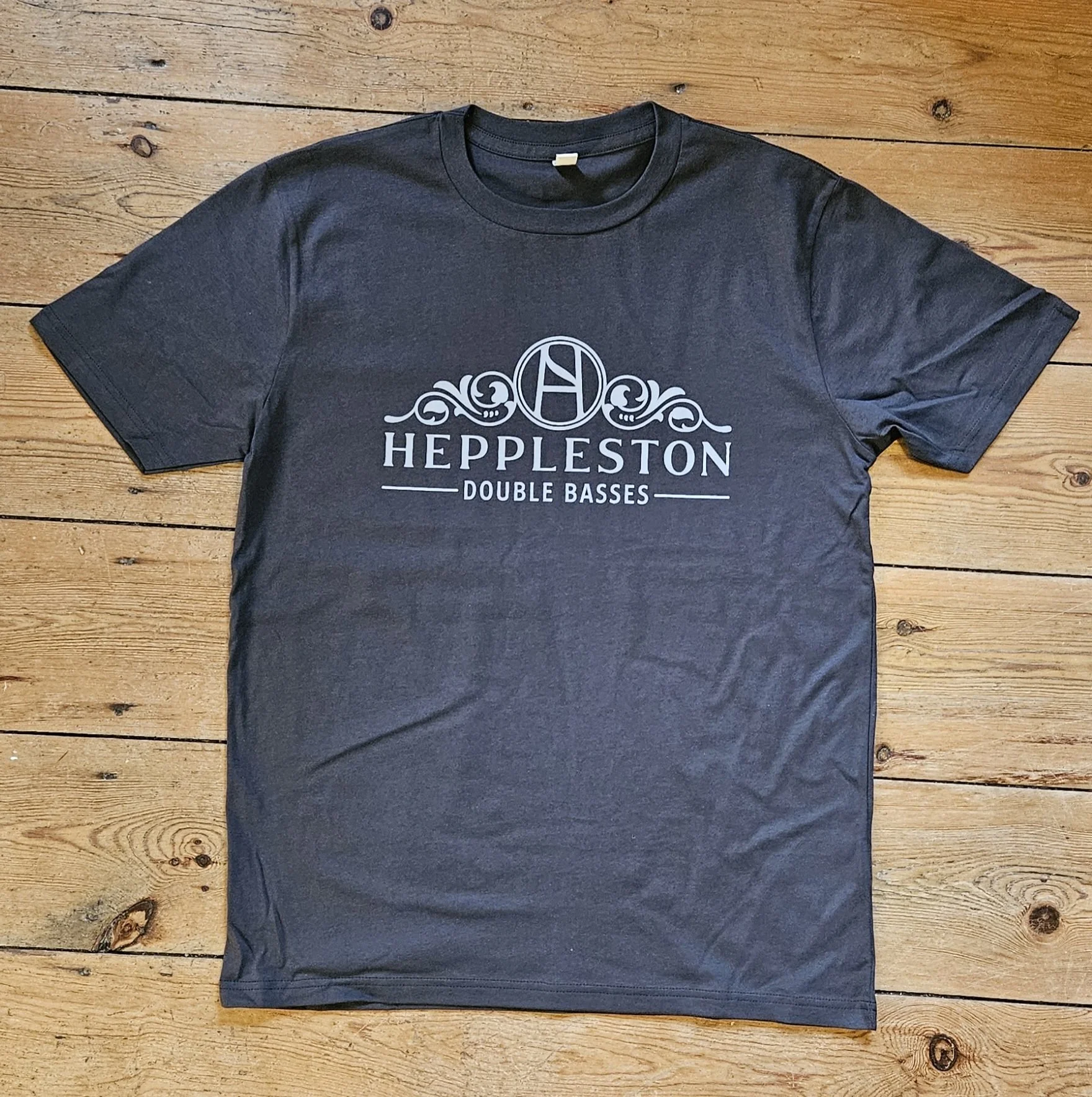 Heppleston Double Basses Logo T-Shirt (Ash Black)