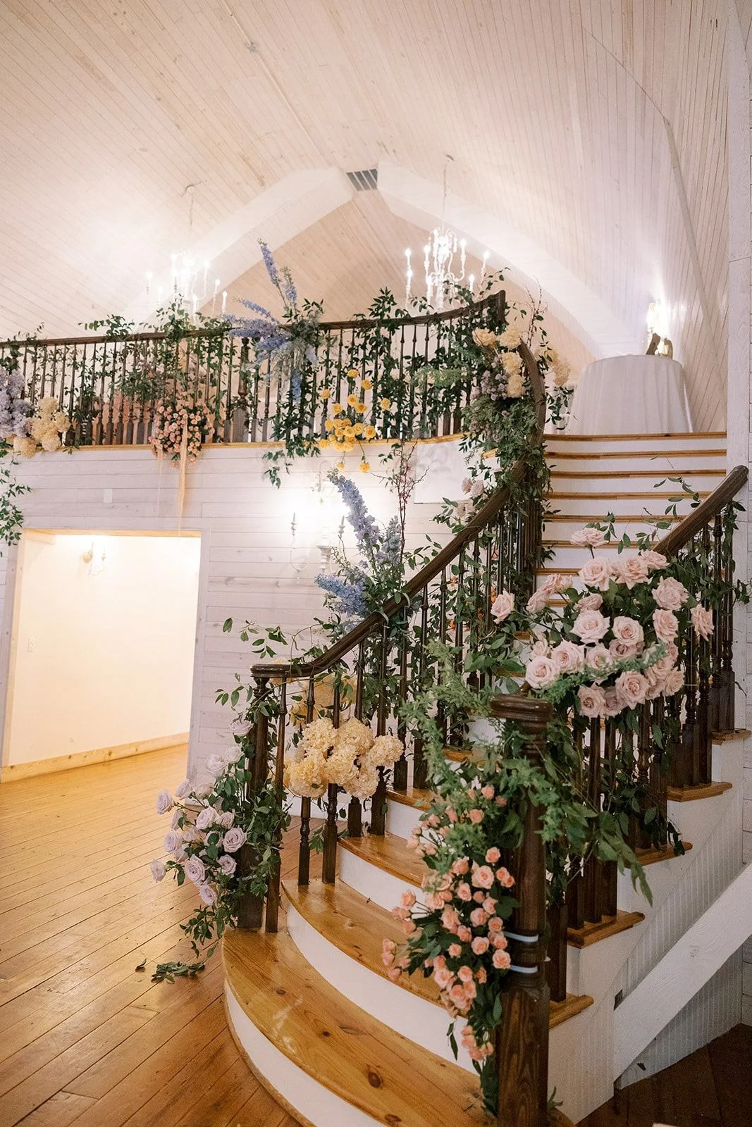 Grand Staircase Floral Installation