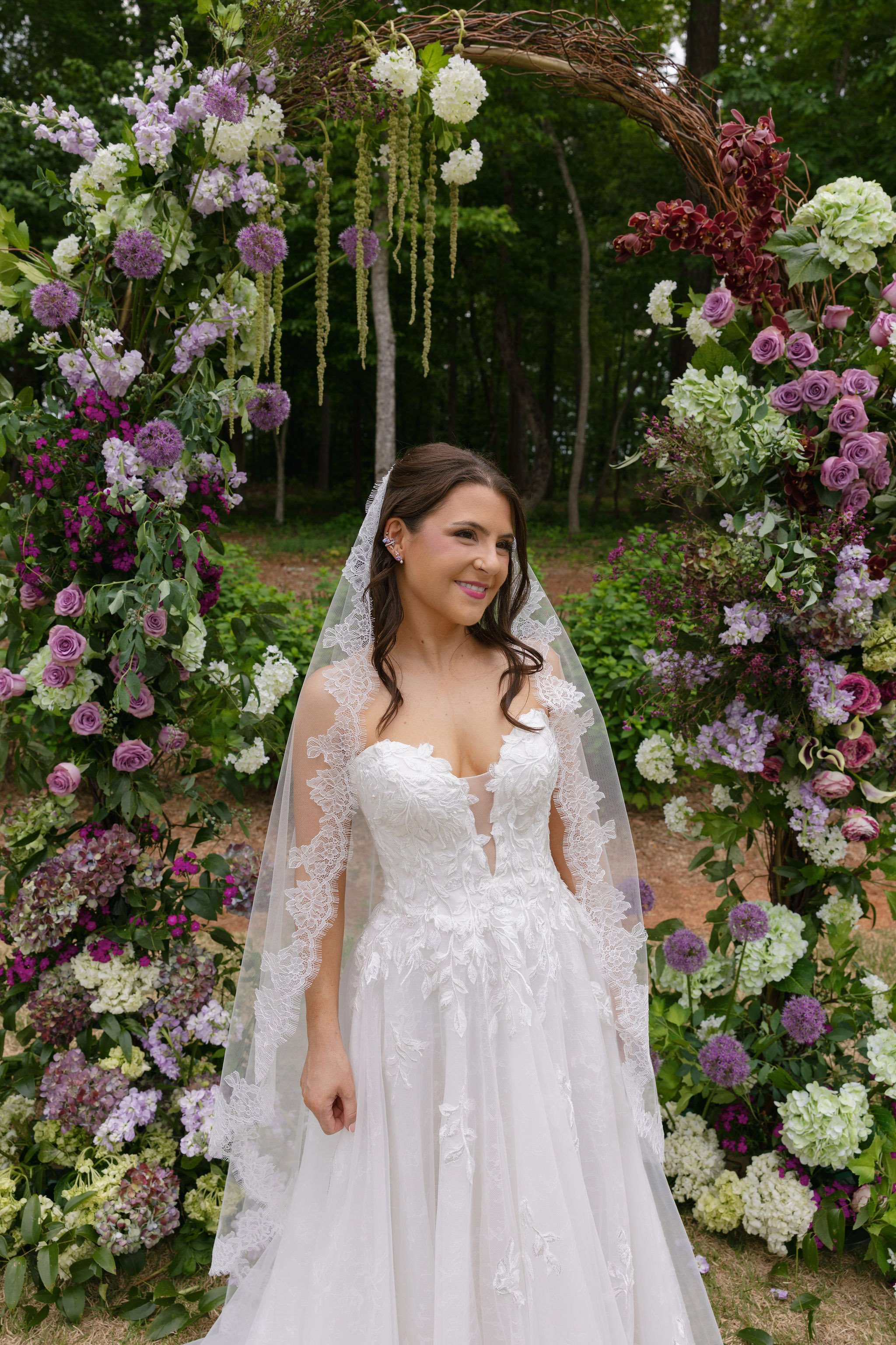 Garden-Style Wedding Flowers at The Barn of Chapel Hill