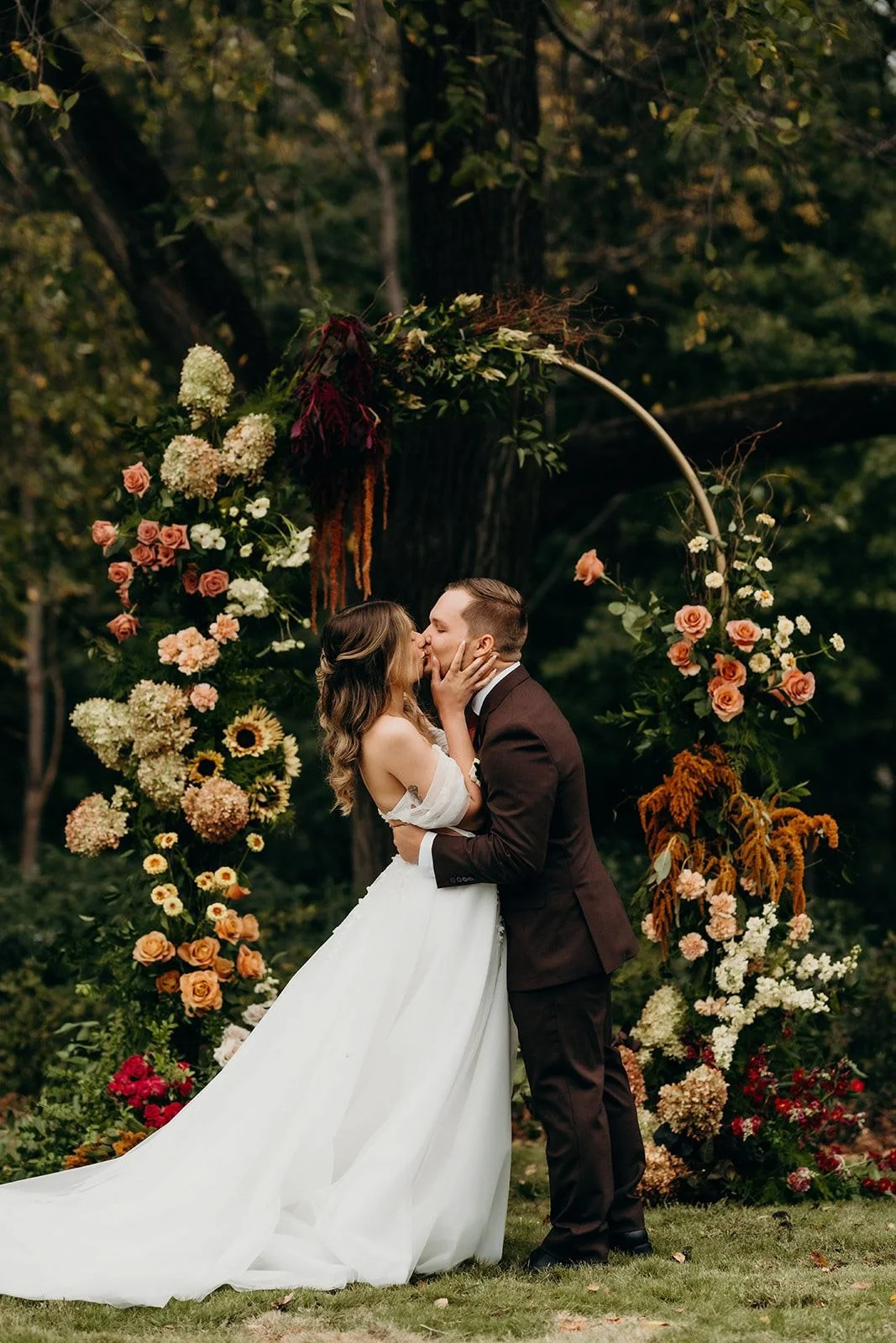 Fall Floral Arch at The Wakefield Barn