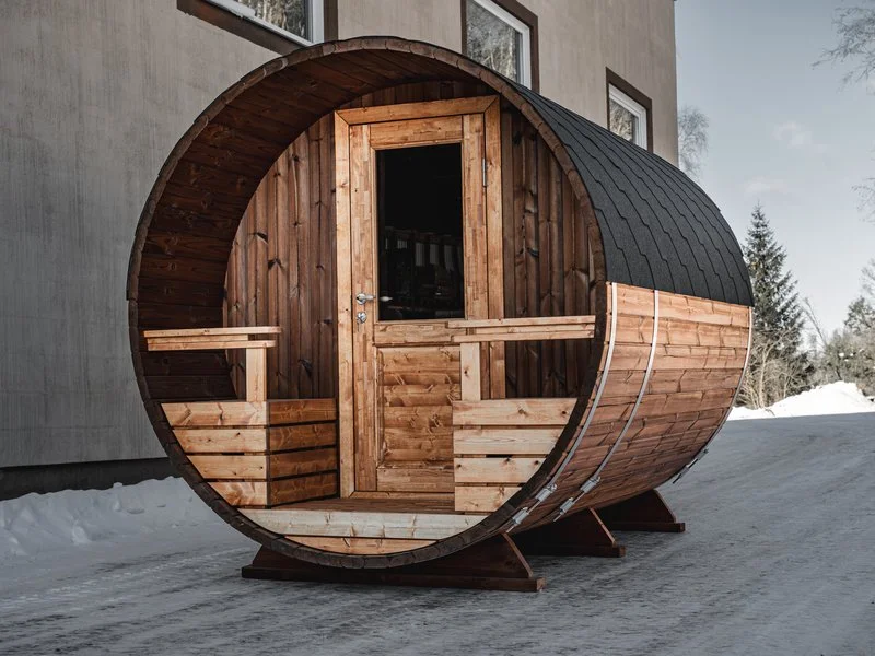 Tube Two — Modern 4-Person Outdoor Sauna With Terrace