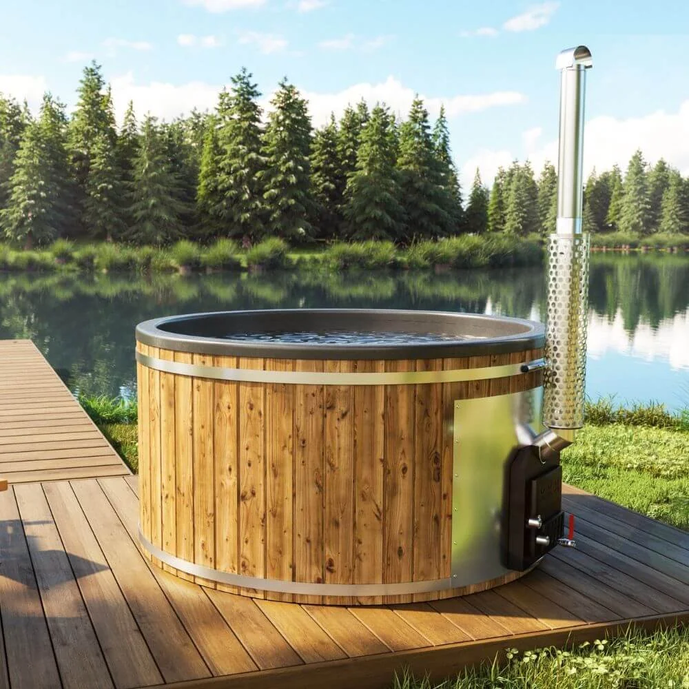 Hot Tub Lux — Premium Thermo-Spruce Outdoor Hot Tub With Aluminum Heater