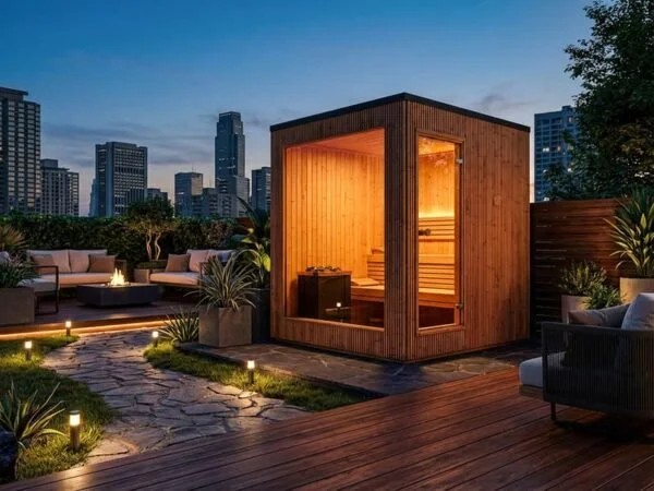 Sauna House One — Premium CLT Outdoor Sauna With Panoramic Glass