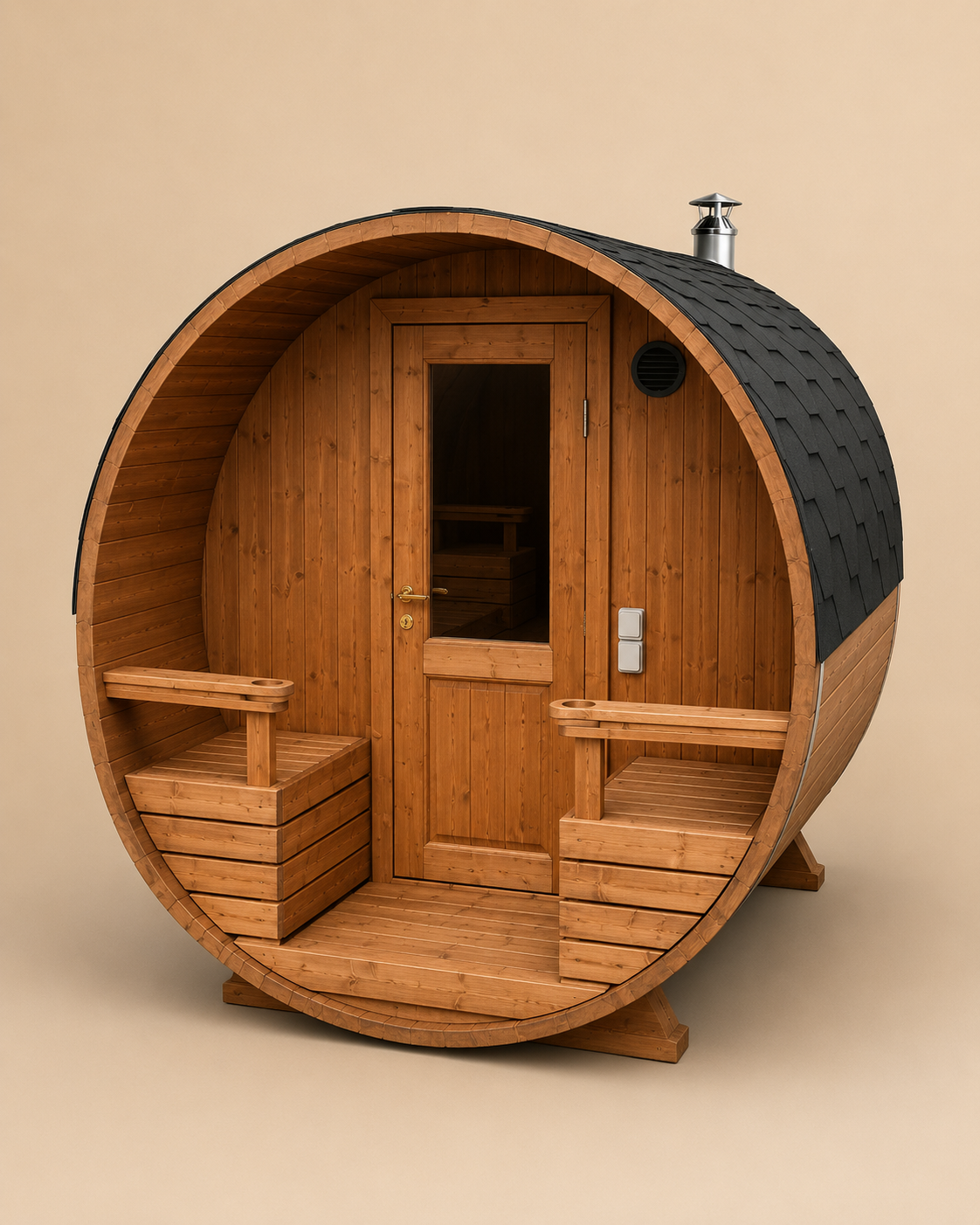 Tube Three — Spacious 6-Person Outdoor Tube Sauna