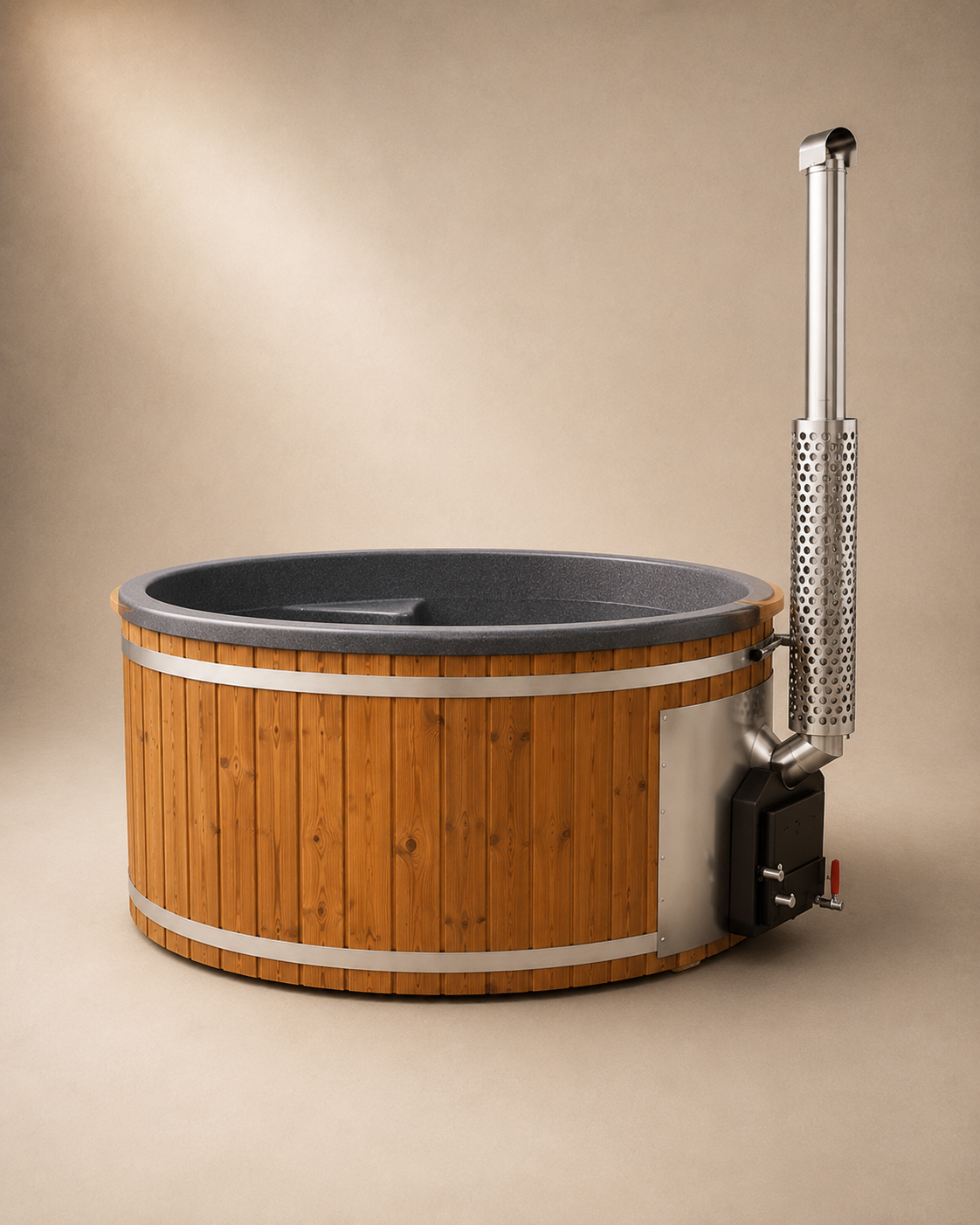 Hot Tub Lux — Premium Thermo-Spruce Outdoor Hot Tub With Aluminum Heater