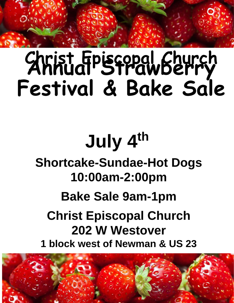 Annual Strawberry Festival & Bake Sale - East Tawas