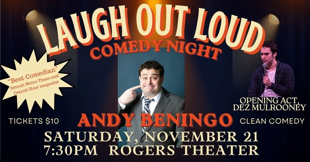 Laugh at Loud – A Clean Comedy Night with Andy Beningo and Dez Mulrooney