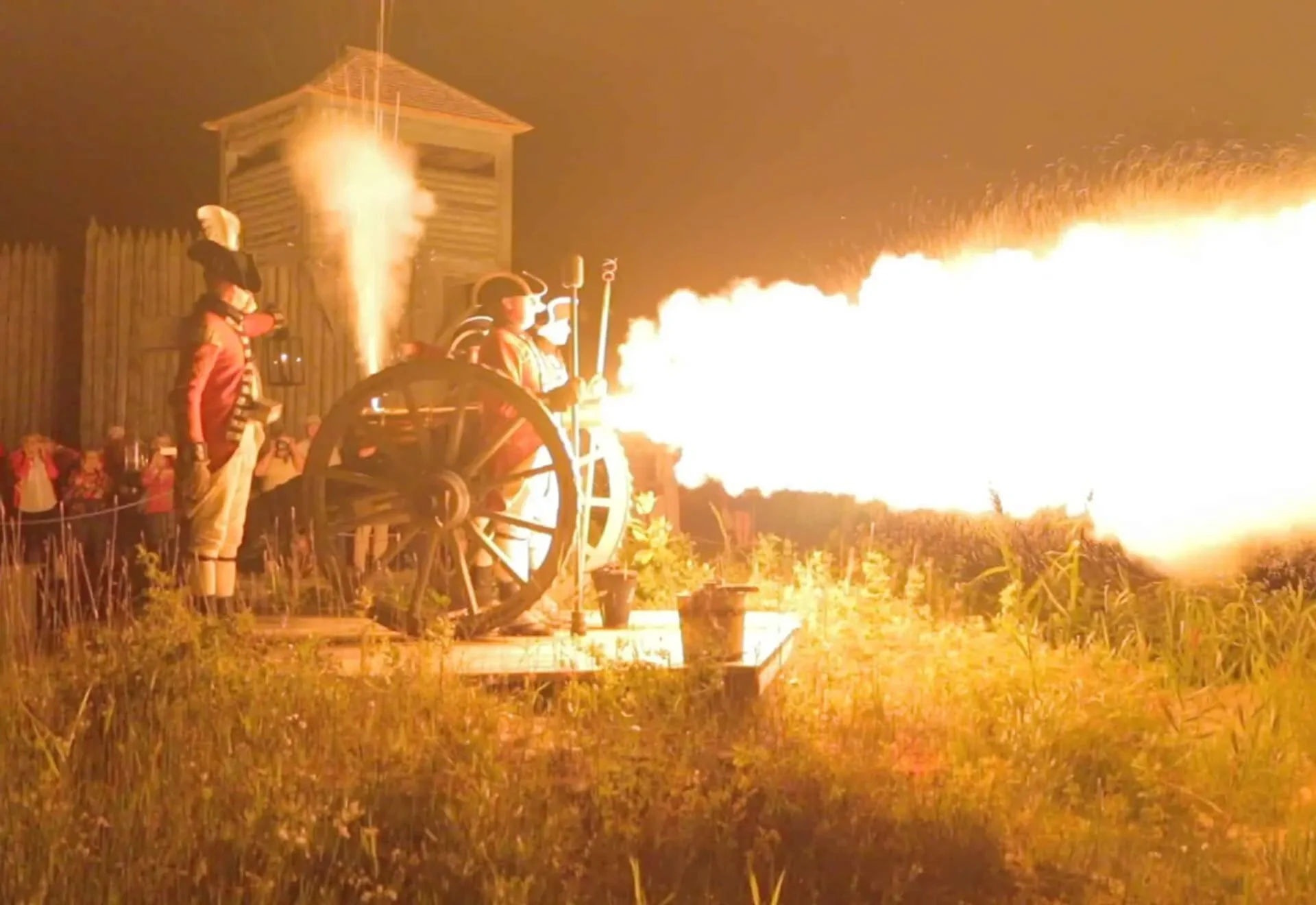Michilimackinac Fire at Night