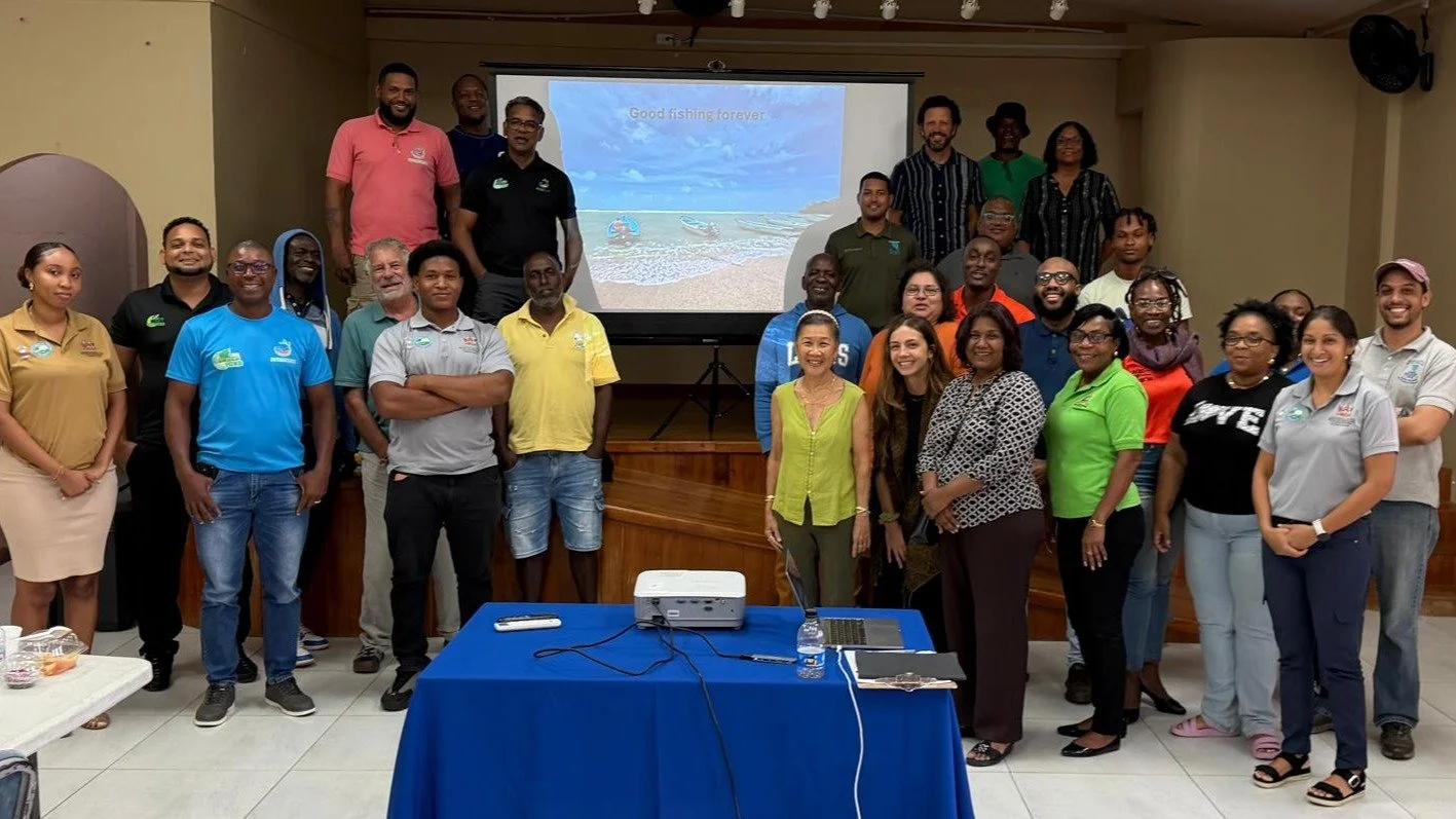 Recap
---

On June 30, 2026, thirty participants gathered at the Cuman&aacute; Community Centre for a stakeholder consultation on sustainable fishing and reducing the accidental capture of endangered leatherback sea turtles in Northeast Trinidad. 

H