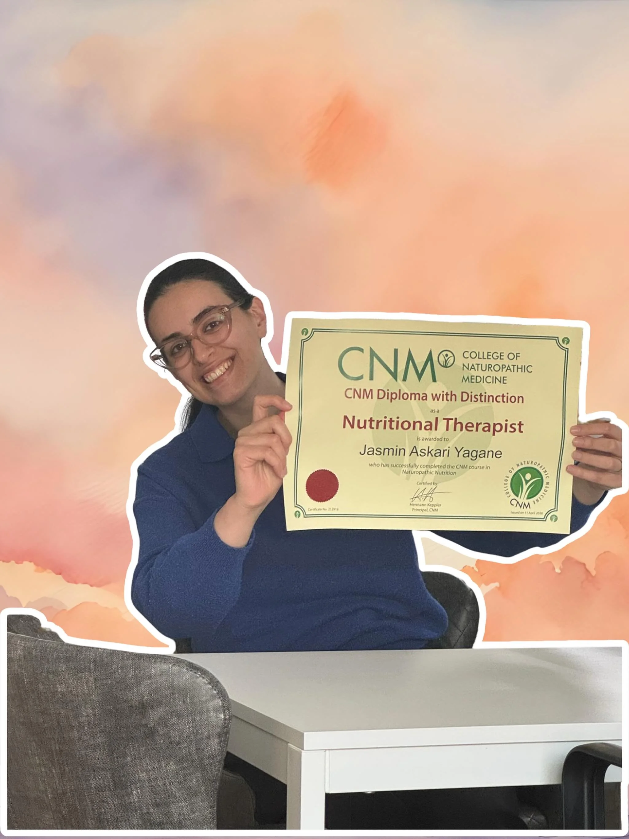 I can&rsquo;t believe it&rsquo;s been over a month since I qualified as a nutritional therapist! 

I came to nutritional therapy after I realised that outsourcing our health to a system that is not designed for wellness will not save us. Short cuts a