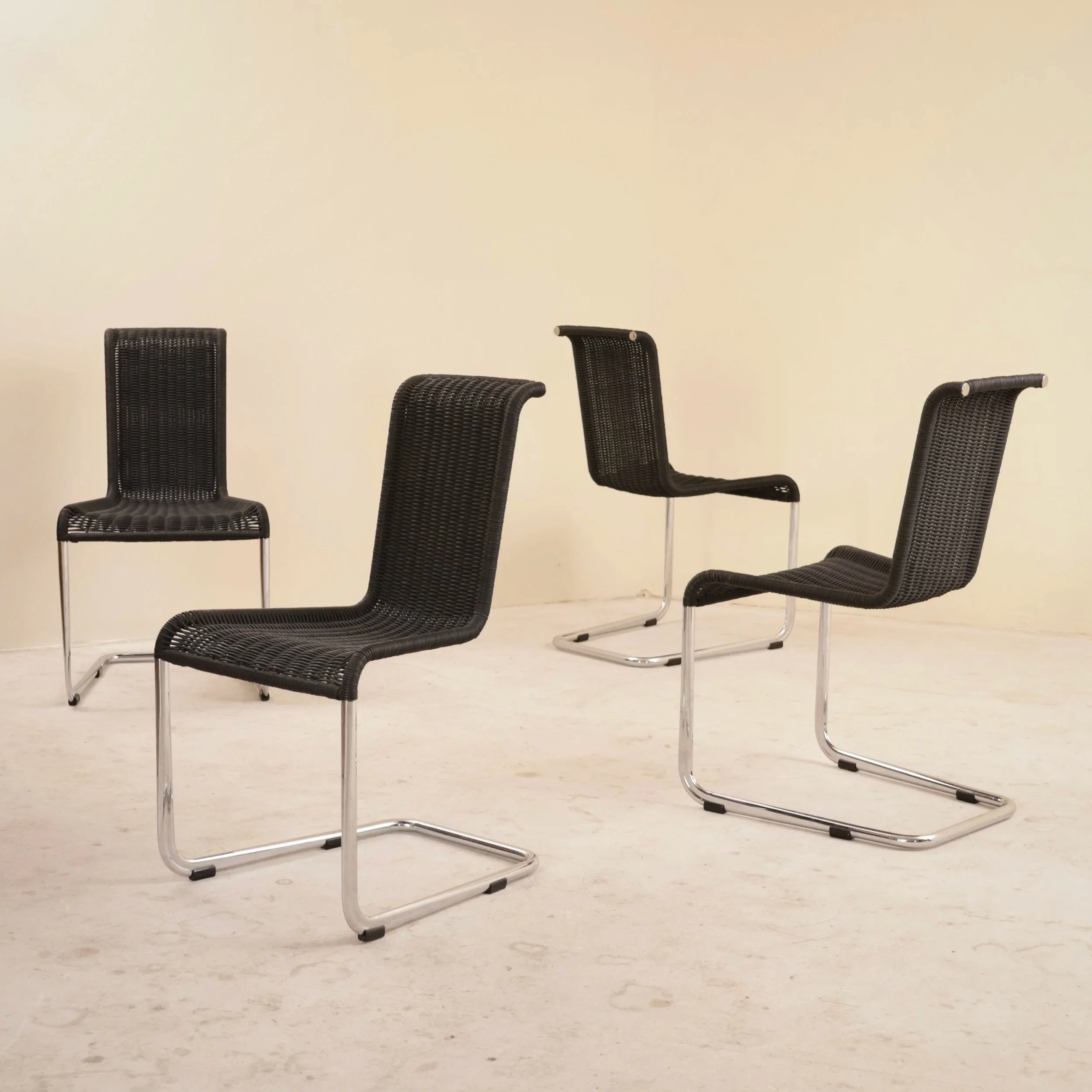 Chaise cantilever en acier B20 Tecta 1980