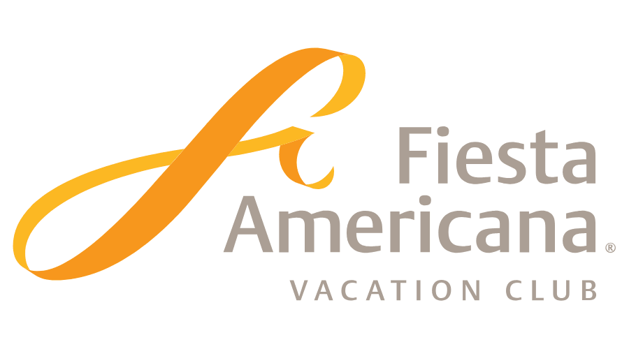 Fiesta Americana Vacation Club logo with an orange ribbon-like design and gray text.