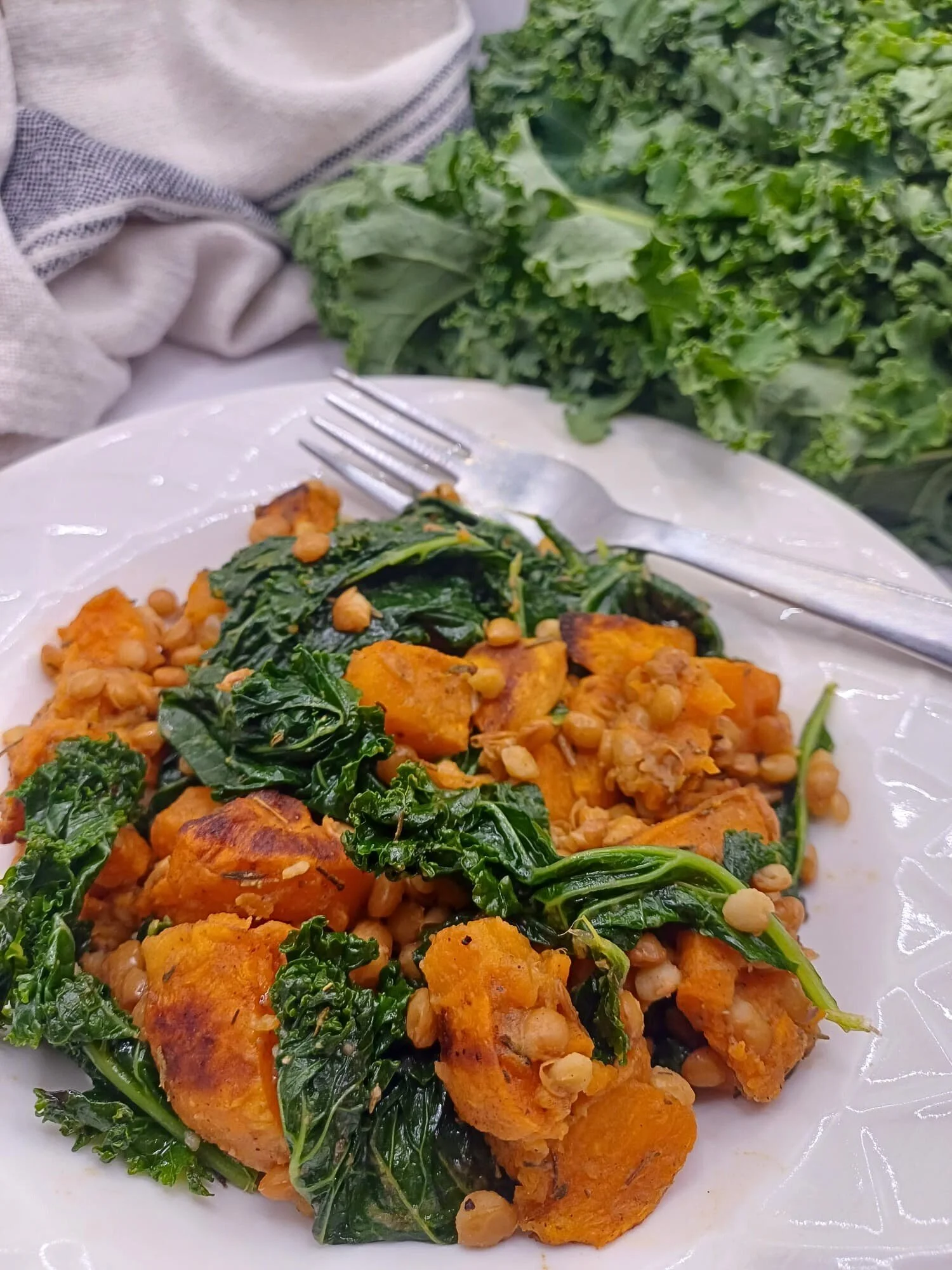 Kale, Lentil &amp; Sweet Potato Salad