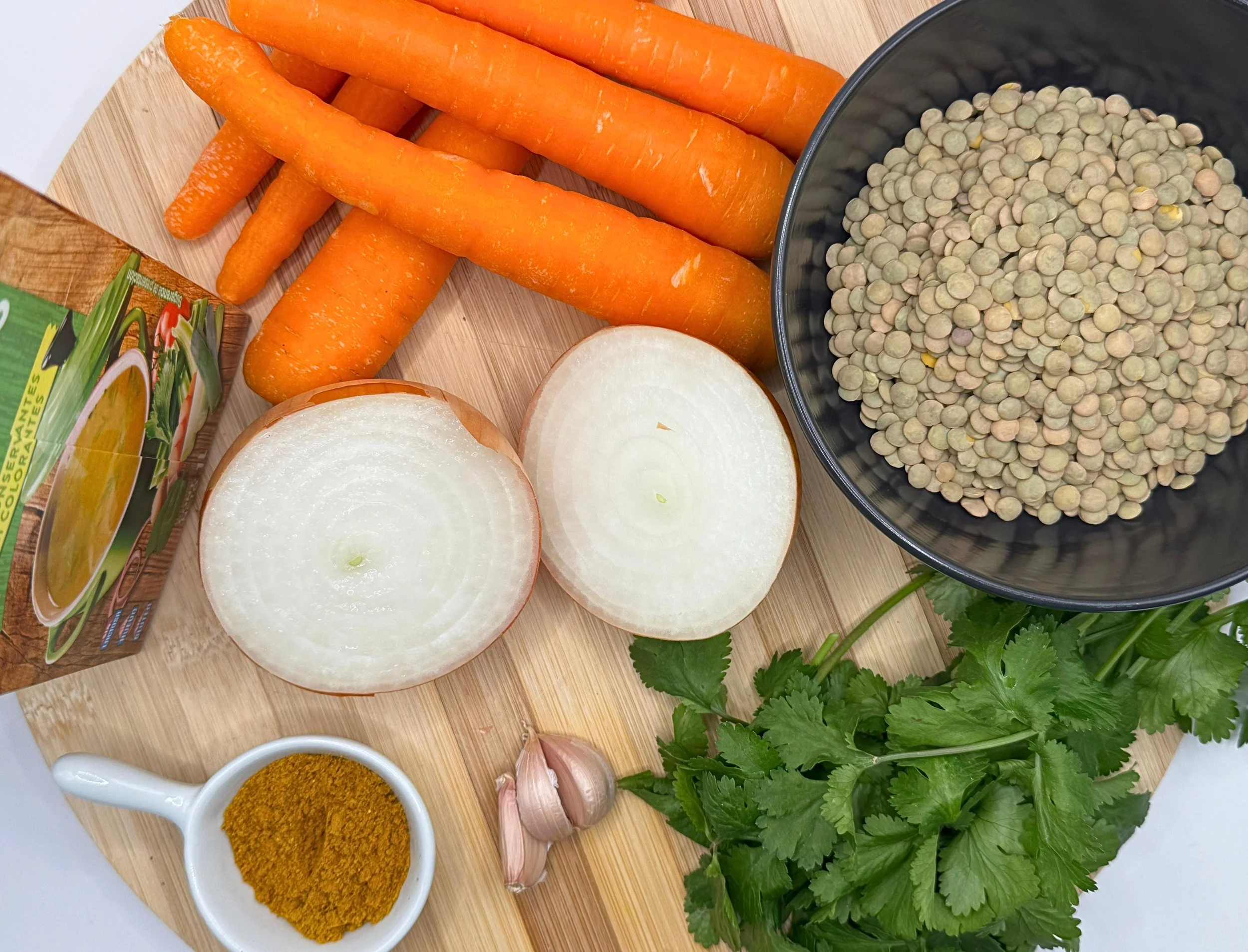 Spiced Carrot &amp; Lentil Soup