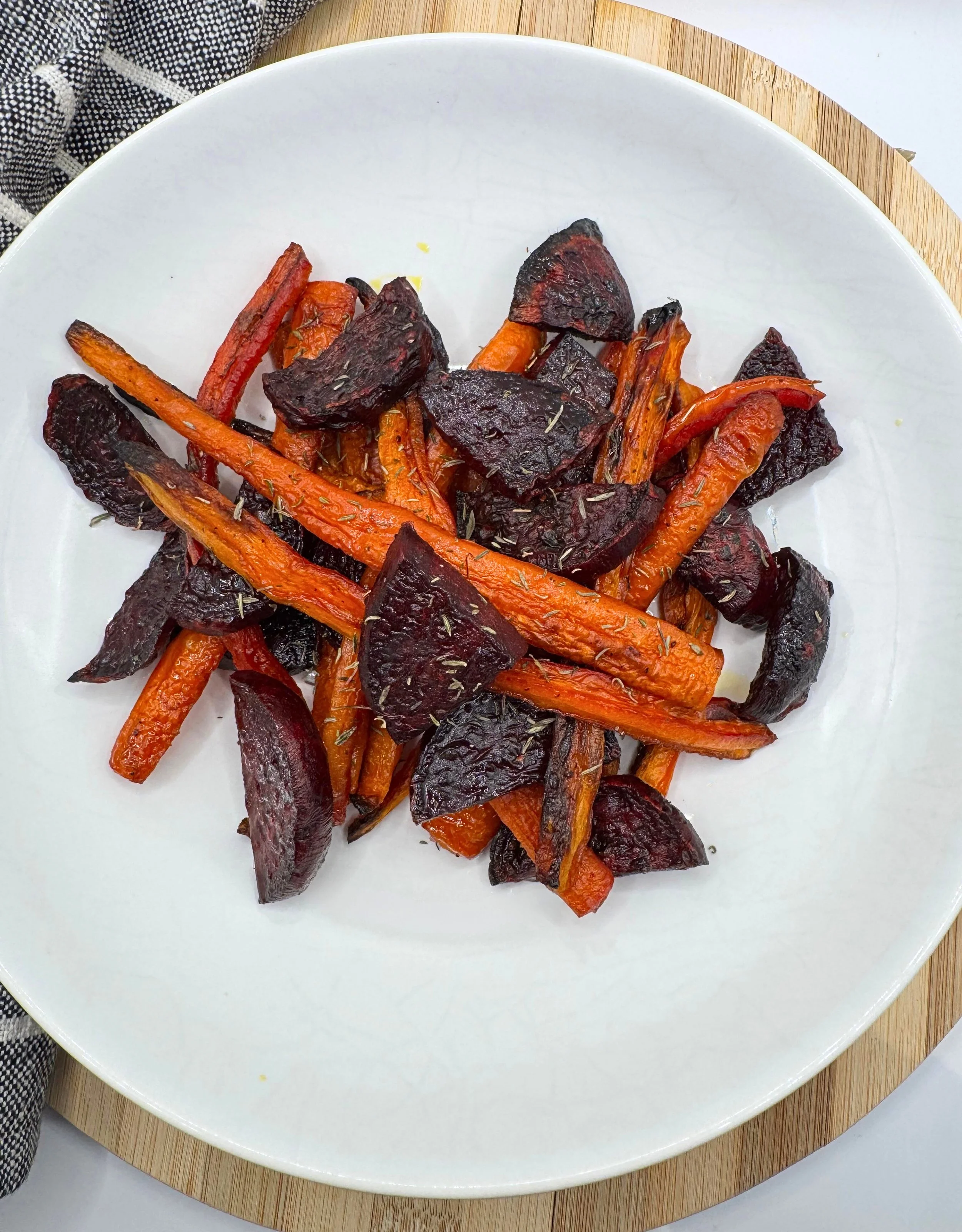 Apple Cider Roasted Carrots &amp; Beets