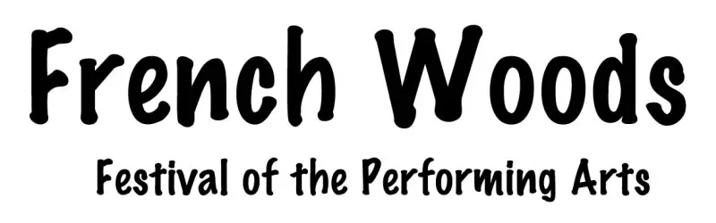 French Woods Festival of the Performing Arts logo with bold, playful font