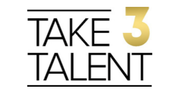 Graphic that says "TAKE 3 TALENT" with the number 3 in gold.