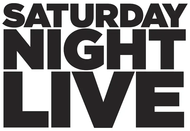 Text reading 'Saturday Night Live' in bold black letters on a white background.