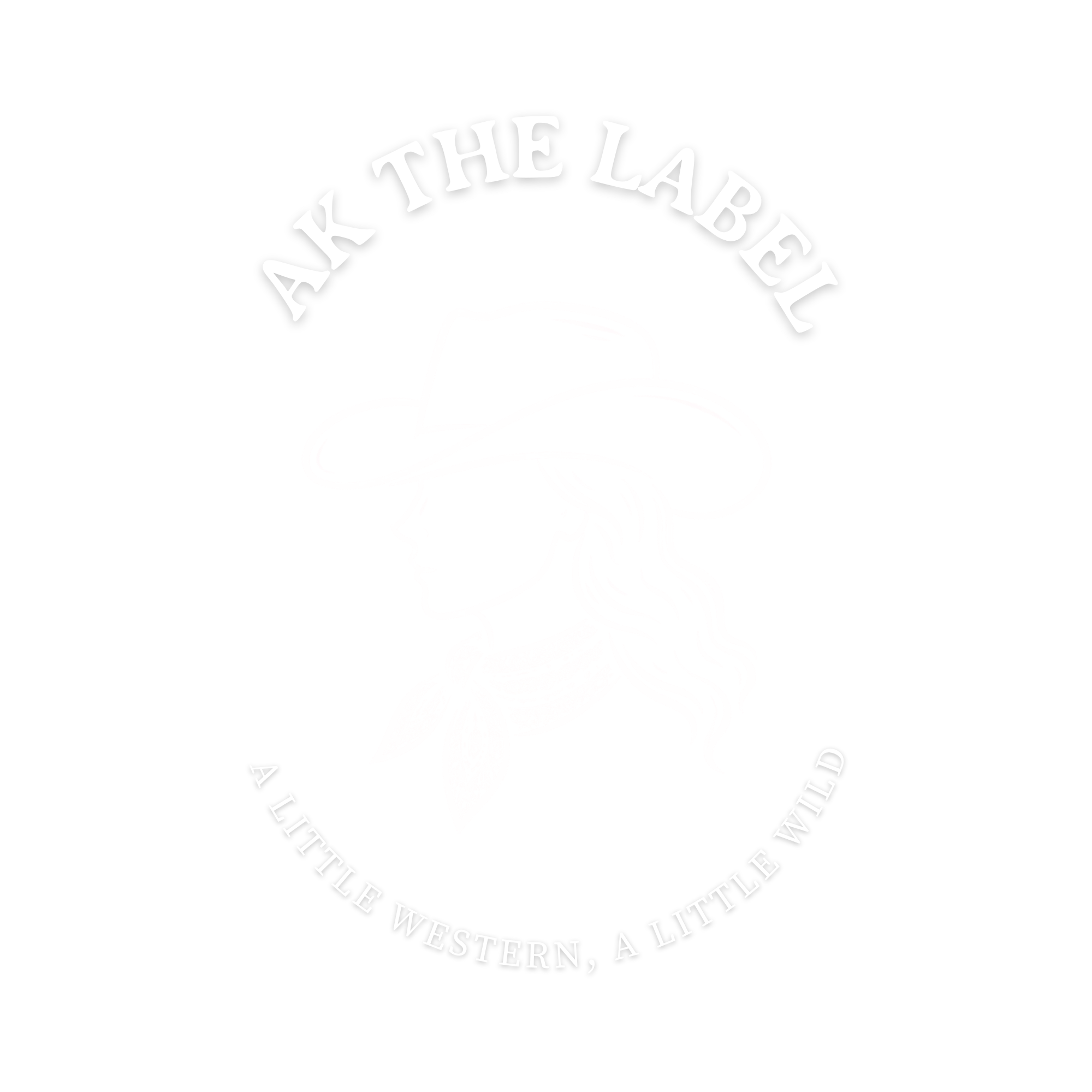 Black and white logo with a circular border that reads "Ark the Label" and "Western, Midlands" surrounding a central design of a stylized skull with a flame coming out of its head.
