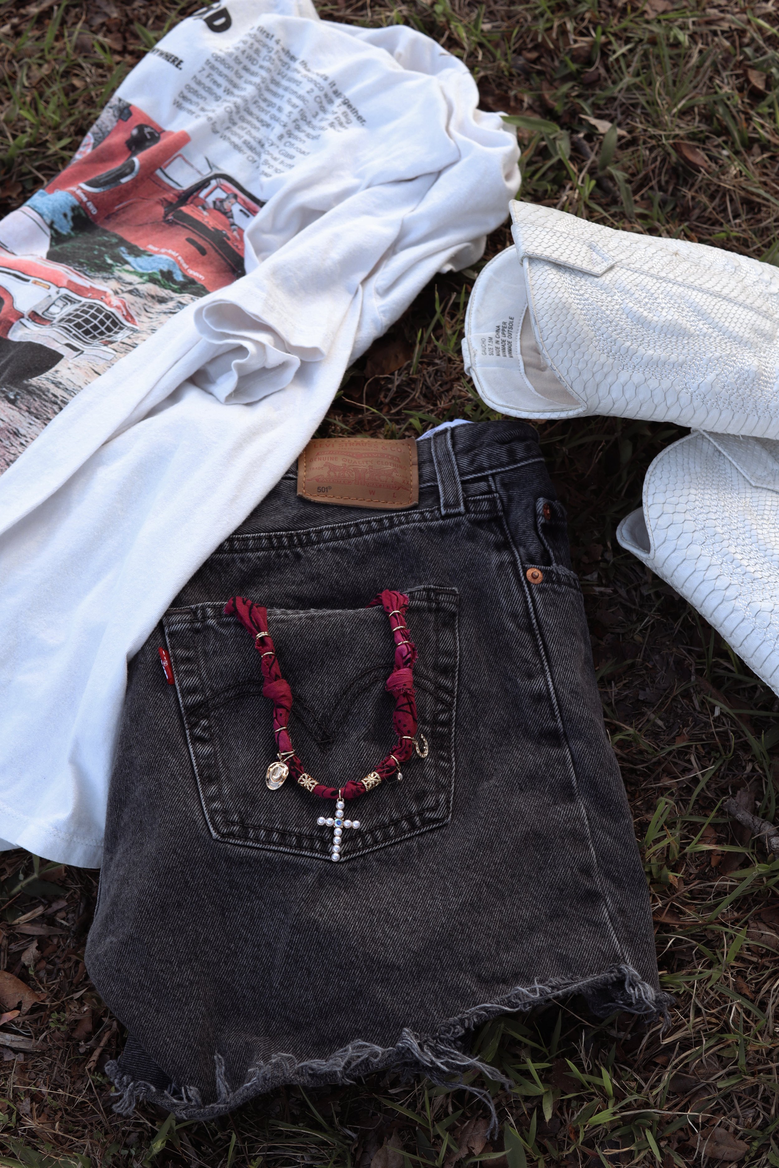 Wild Wild West Charm Bandana Necklace