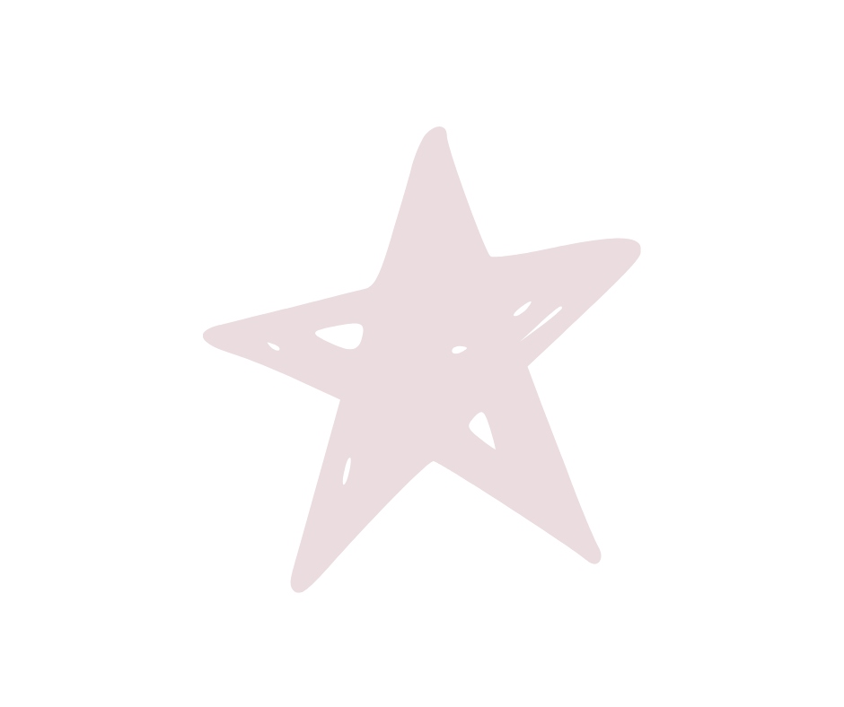 A simple illustration of a light pink star with uneven edges on a black background.