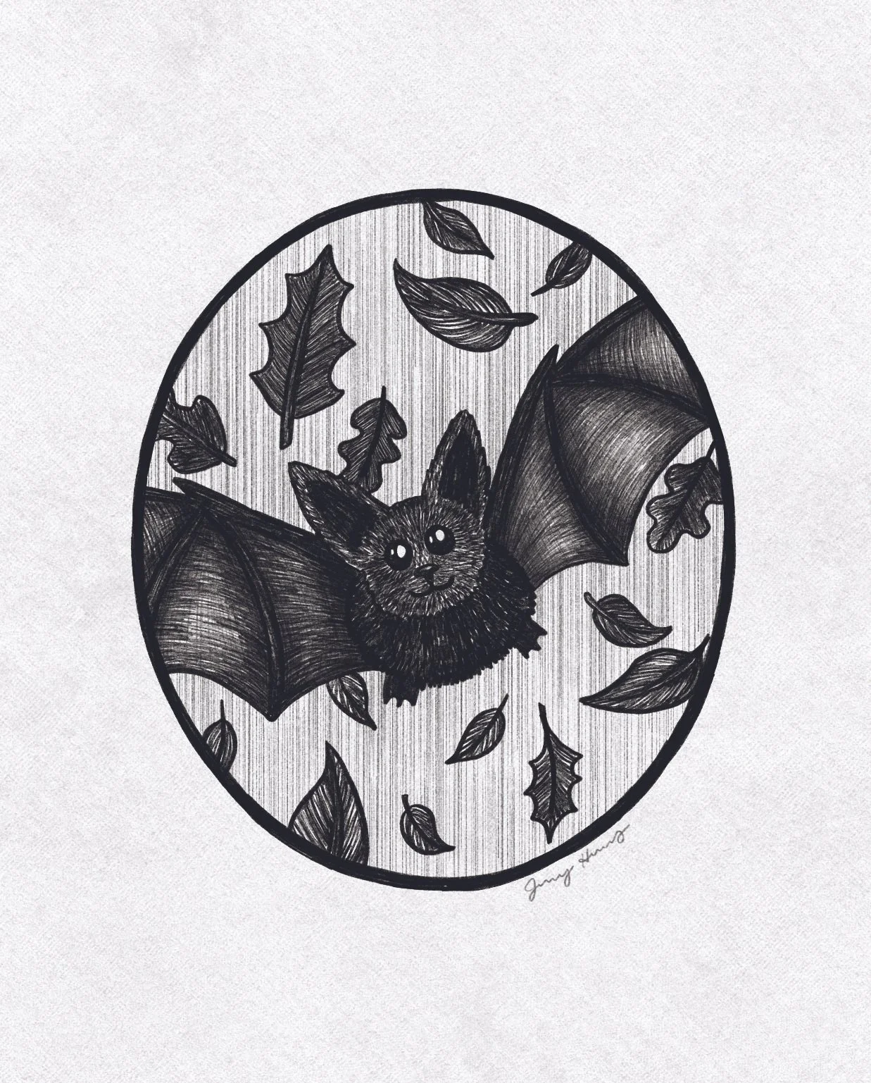 Flying Bat Art Print