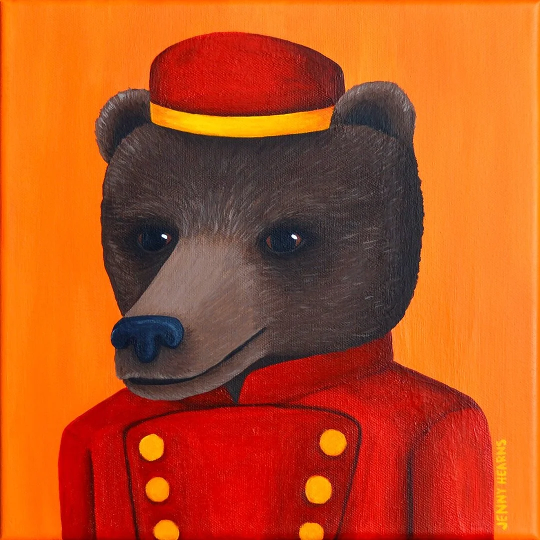 Bellhop Bear | 12x12 Acrylic on Canvas | March 2026

This is the third of four paintings I created for the group art show Alphabetical: For The Love Of Letters.

#grandrapidsartist #allartworks #painting #bear