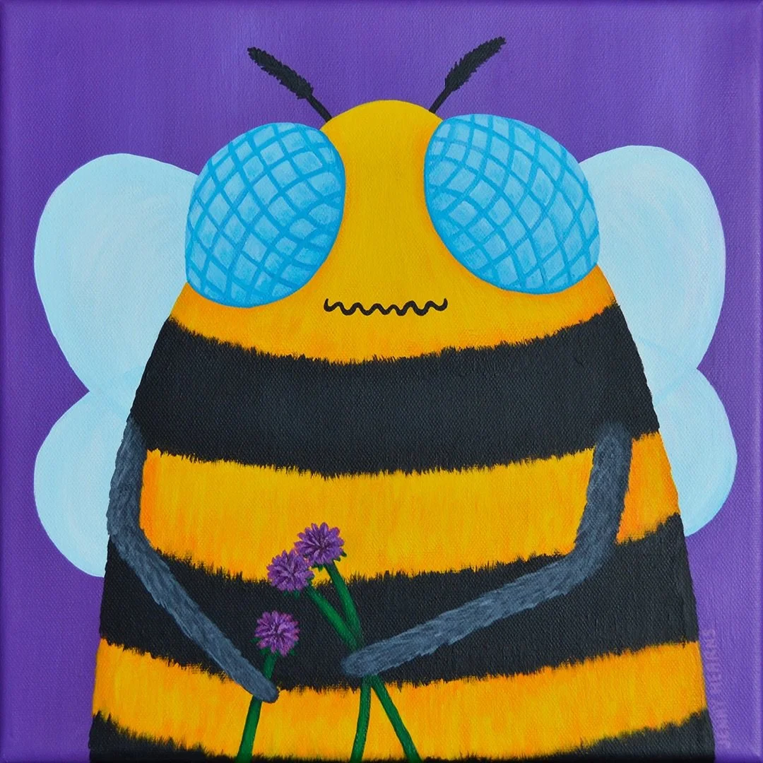 Beebalm Bumblebee | 12x12 Acrylic on Canvas | March 2026

This is the second of four paintings I created for the group art show Alphabetical: For The Love Of Letters. For this one, I revisited my Bumblebee Botanist from 2022.

#grandrapidsartist #all