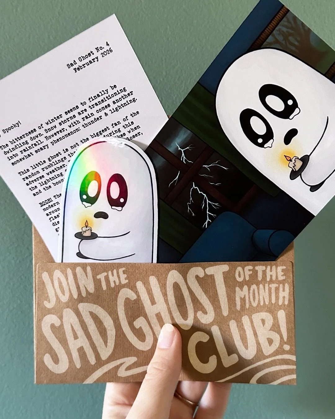 Are you in the Sad Ghost of the Month Club? 👻

Receive exclusive content not shared on Instagram or my newsletter, get shop discounts, and a chance to build the sad ghost family through suggestions and polls! Depending on the tier, you can receive a