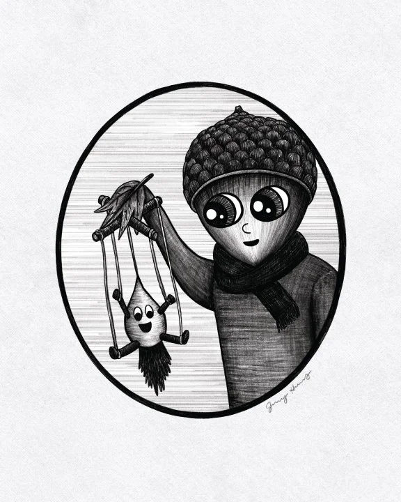 Acorn Puppeteer Art Print