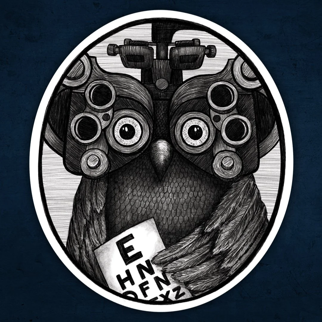 Owl Optometrist Sticker