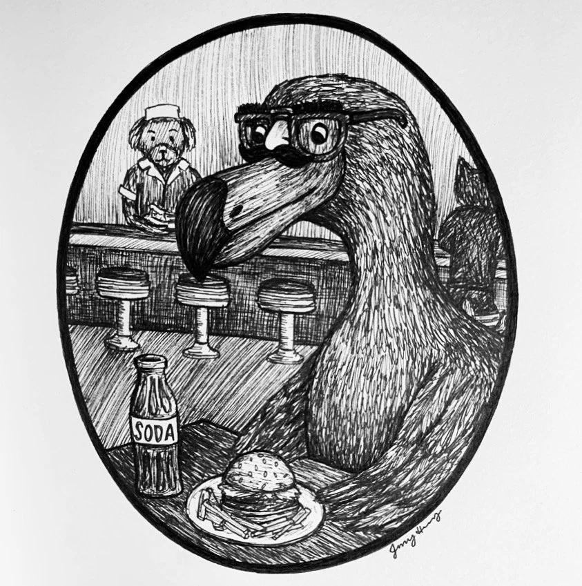 Disguised Dodo in a Diner