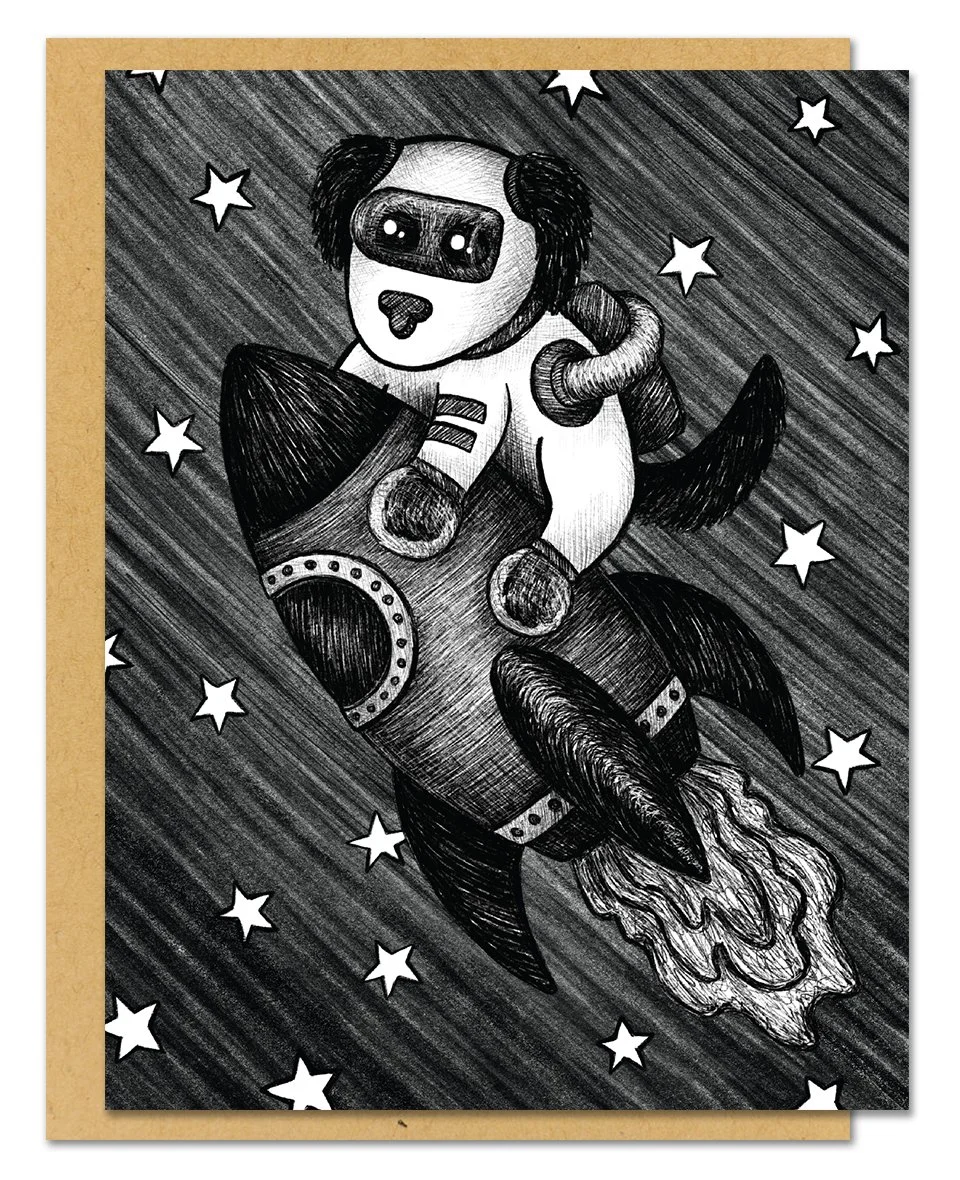 Rocket Dog Greeting Card